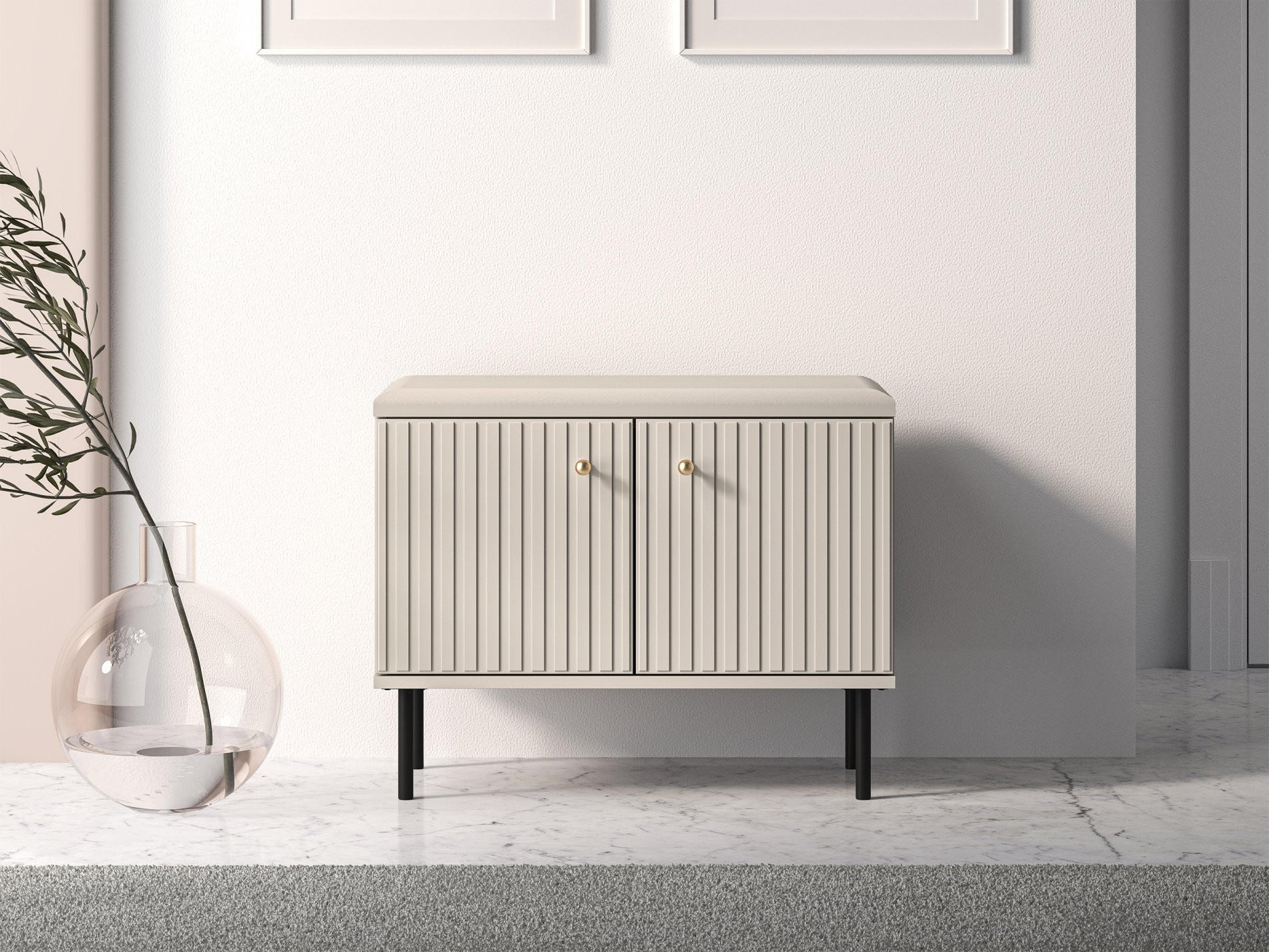 Thumbnail - Selsey Schuhschrank, Beige, Holzwerkstoff, Rechteckig, 68x55x34 cm, Garderobe, Schuhaufbewahrung, Schuhschränke