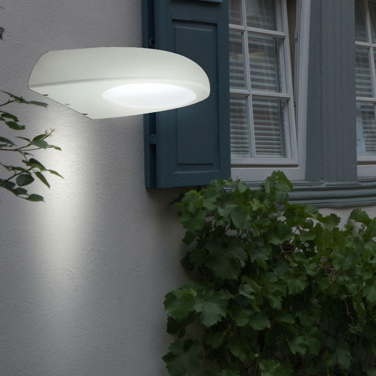 AUSSEN-WANDLEUCHTE Edelstahl Weiß Glas - Weiß, Glas (19.5/8/19.5cm) - Globo Lighting