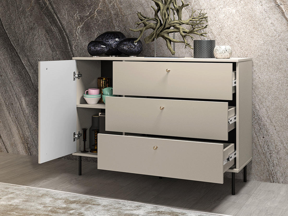 KOMMODE – 120 cm – Sophie – Kaschmir – KM-024 - Kaschmir, Holzwerkstoff (120/85/40cm) - hi-markt
