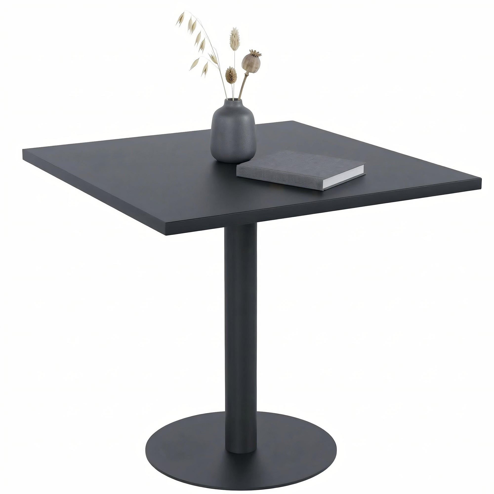 BISTROTISCH Lena eckig 70x70x73cm Holz Schwarz Cafetisch - Schwarz, Holz (70/70/73cm) - DELUKE