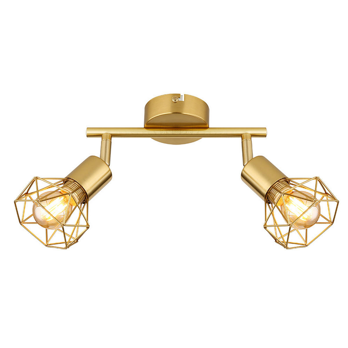 DECKENLEUCHTE Gitter Gold bewegliche Spots - Goldfarben, Metall (22/8/19cm) - Globo Lighting