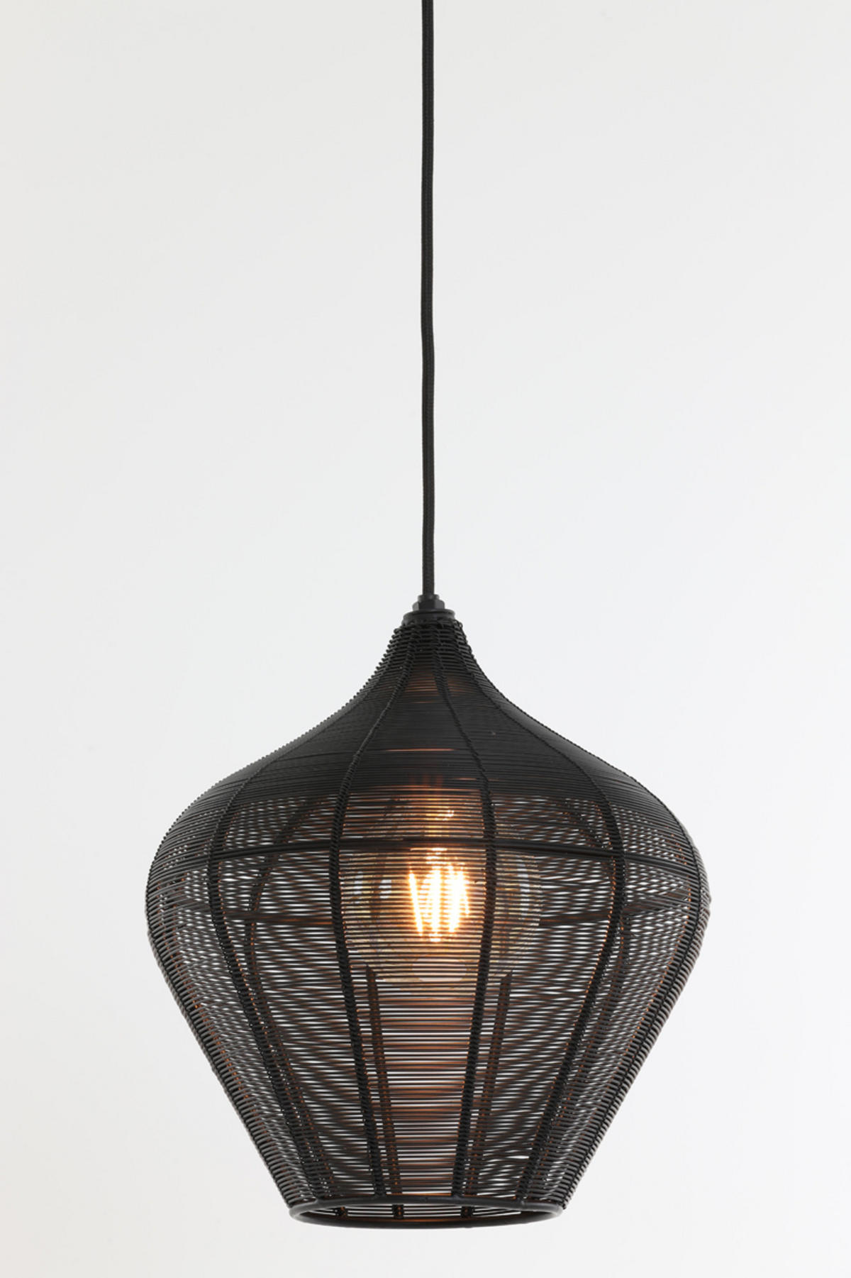 HÄNGELAMPE Alvaro Schwarz Ø27/29,5 cm - Schwarz, Metall (27/27/29.5cm) - Light & Living