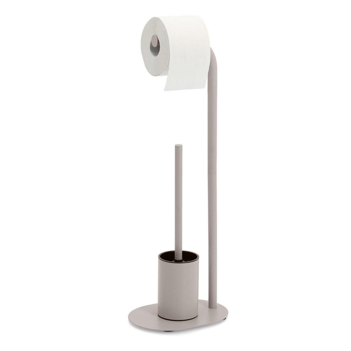 WC-GARNITUR und Toilettenpapierhalter) 23/17/63 cm - Beige, Metall (17/63/23cm) - ZELLER