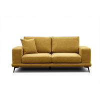 SOFA MEDIOLANE 2,5-Sitzer, dunkelgelb - Dunkelgelb, Holzwerkstoff/Textil (203/87/96cm) - Courtois Laville
