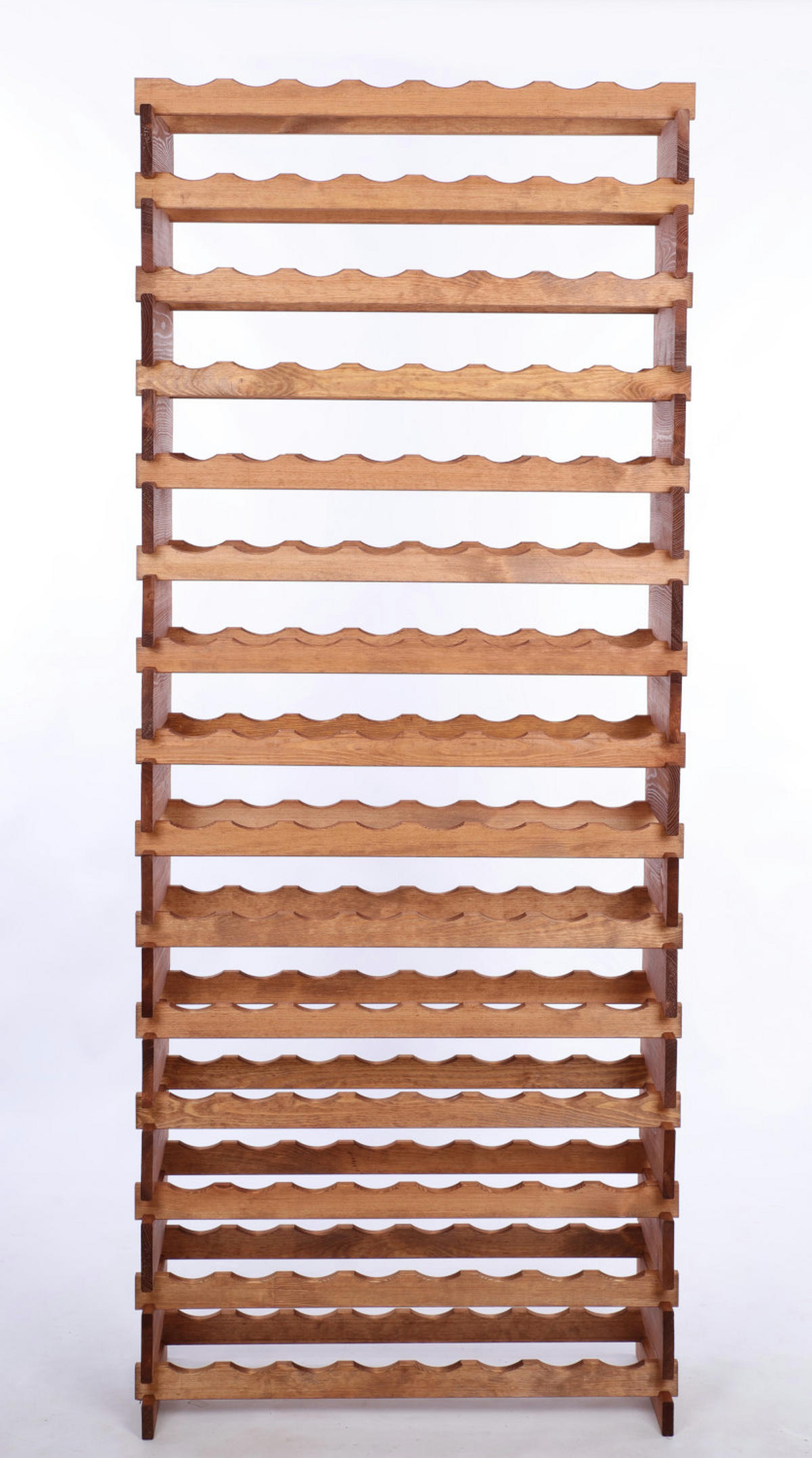 WEINREGAL VINOTECA FLEX PRO HxBxT 205x84x28cm 120 Flaschen auf 15 Ebenen Braun geölt - Braun, Holz (84/205/28cm) - PROREGAL