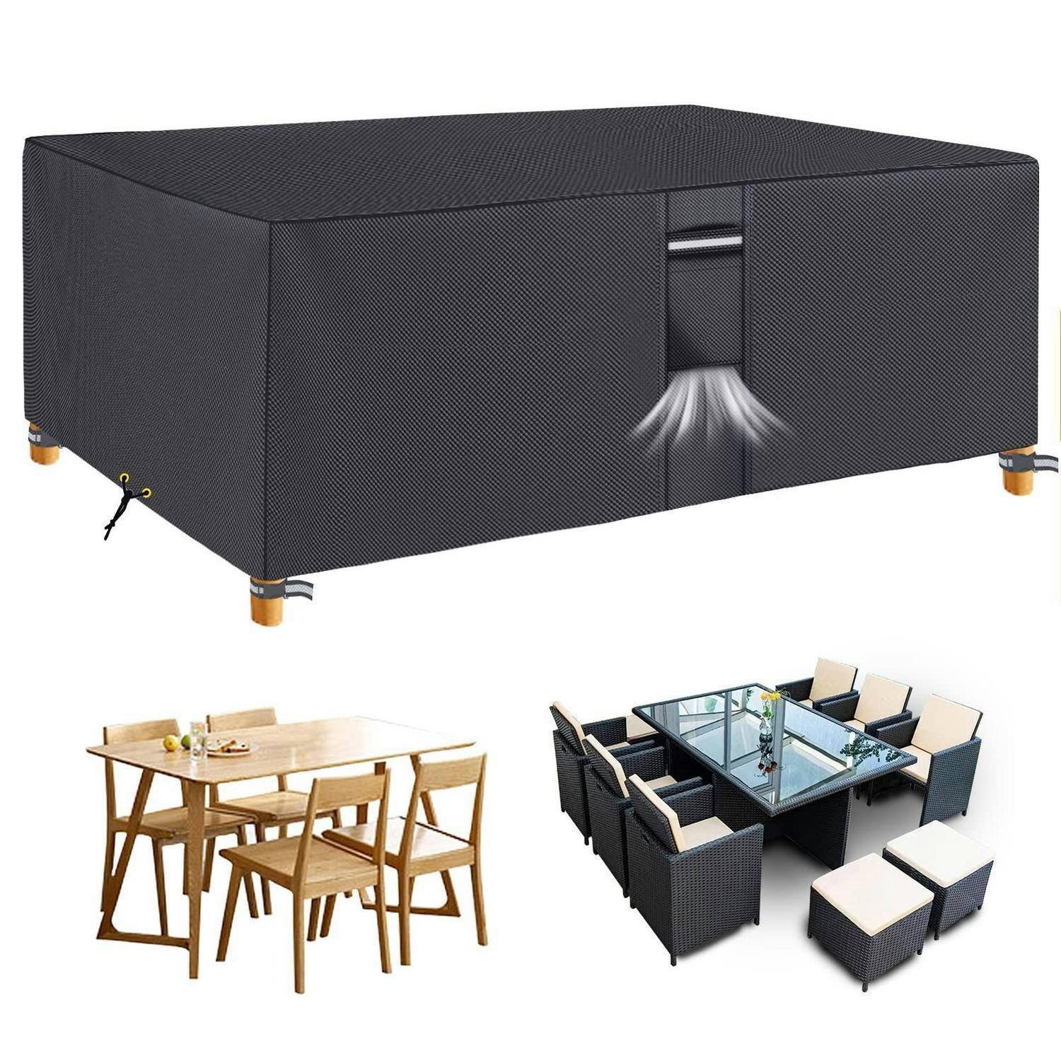 XXXLutz Terrassentischabdeckung Grau 200x71x160 cm