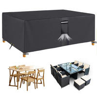 TERRASSENTISCHABDECKUNG Grau 200 x 160 x 70 cm - Grau, Kunststoff (200/71/160cm)