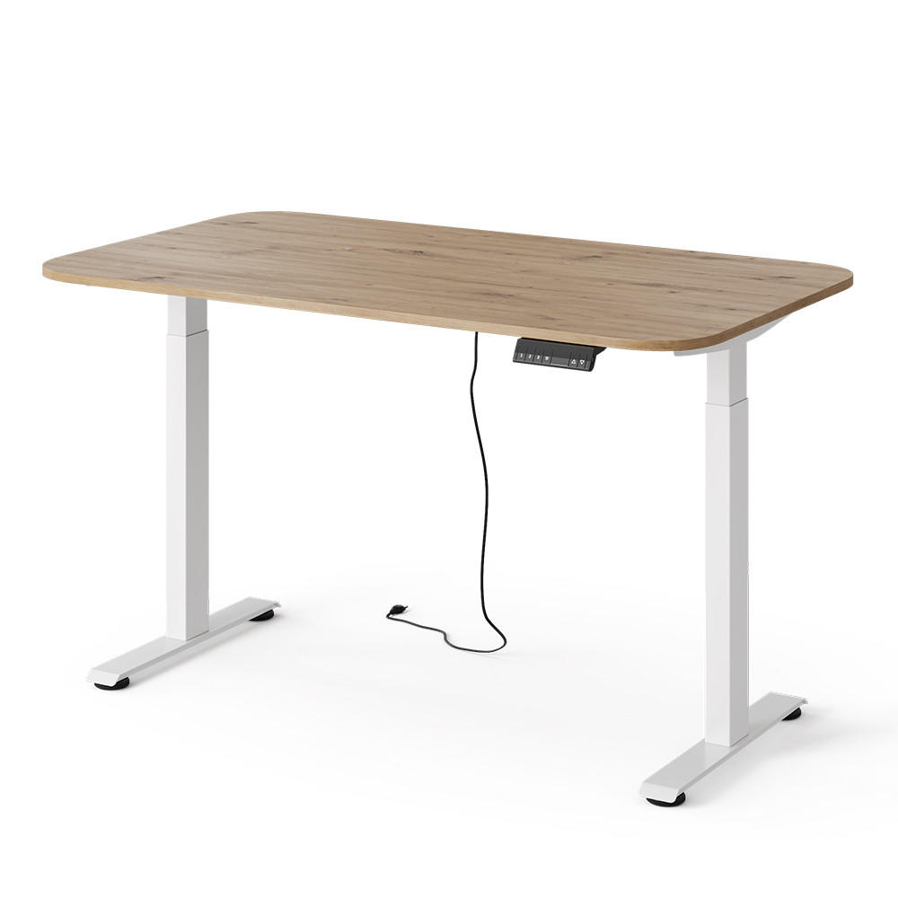 BIROU Elevate Alb/Artisan 140 x 80 cm 2 motoare