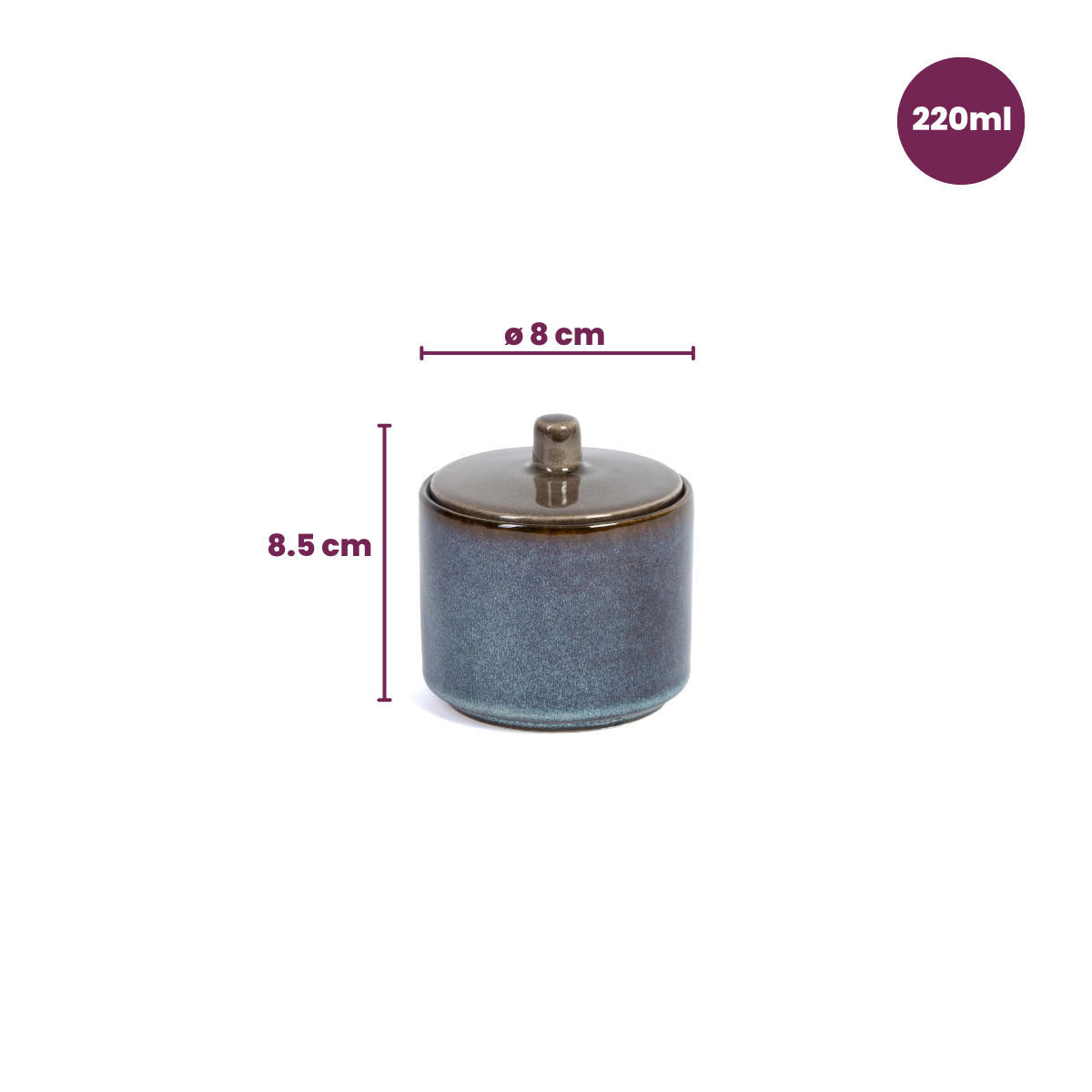 ZUCKERDOSE Zuckertopf Quintana Green - 220 ml - Grün, Keramik (8/9cm) - Cosy & Trendy