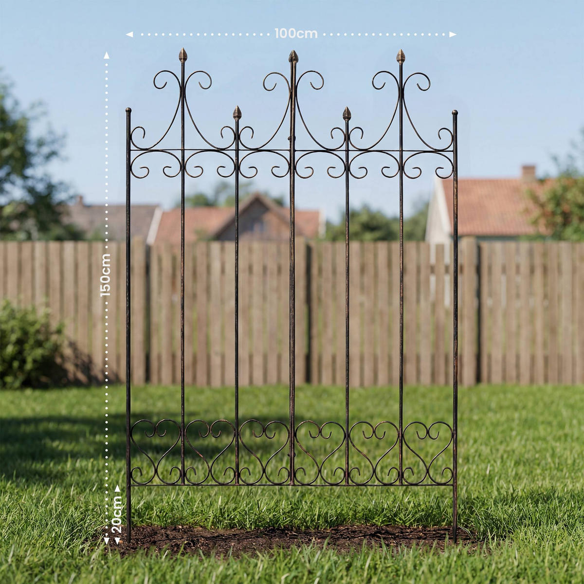 RANKGITTER Metall Bronze - Bronzefarben, Metall (100/150/2cm) - CLP