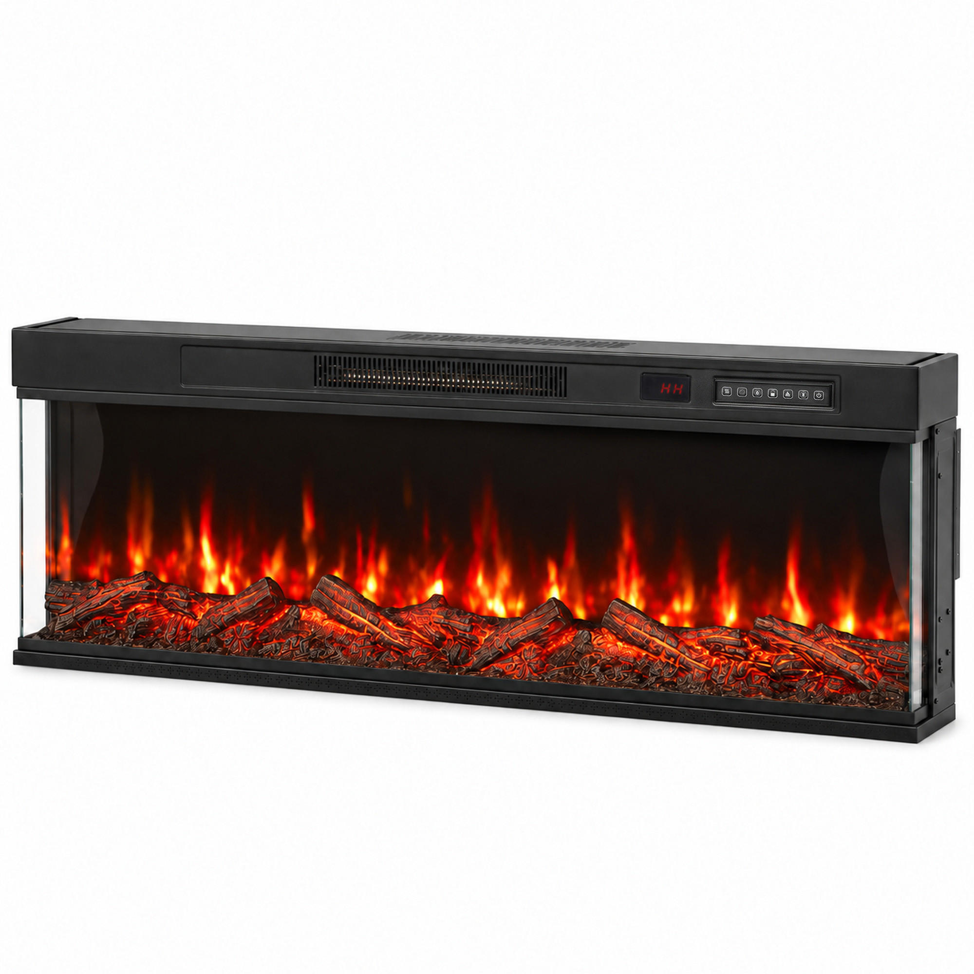 Homcom Elektrokamin Schwarz 15x46x127 cm