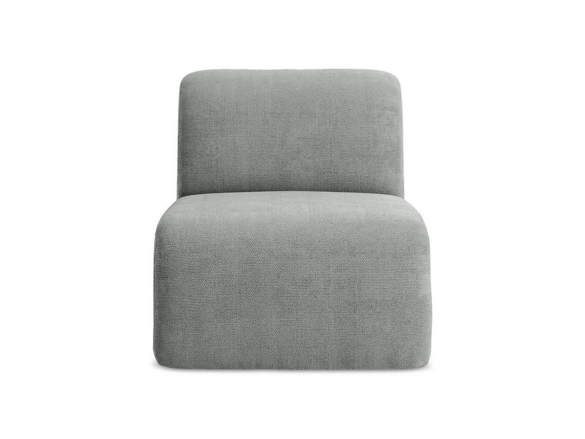 SOFAELEMENT Chenille Stoff Grau - Schwarz/Grau, Holzwerkstoff/Kunststoff (70/75/94cm) - Makamii