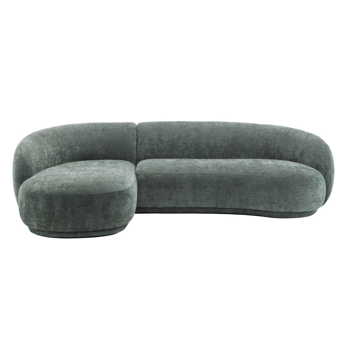RECHTECKSOFA LINKS Harper 3er-Set, Grün - Grün, Holz/Textil (277/120cm) - Oviala