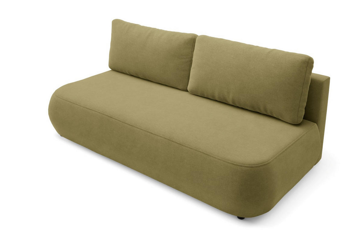 SCHLAFSOFA mit Bettkasten Grün - Schwarz/Grün, Holz/Holzwerkstoff (210/82/106cm) - Furnisell