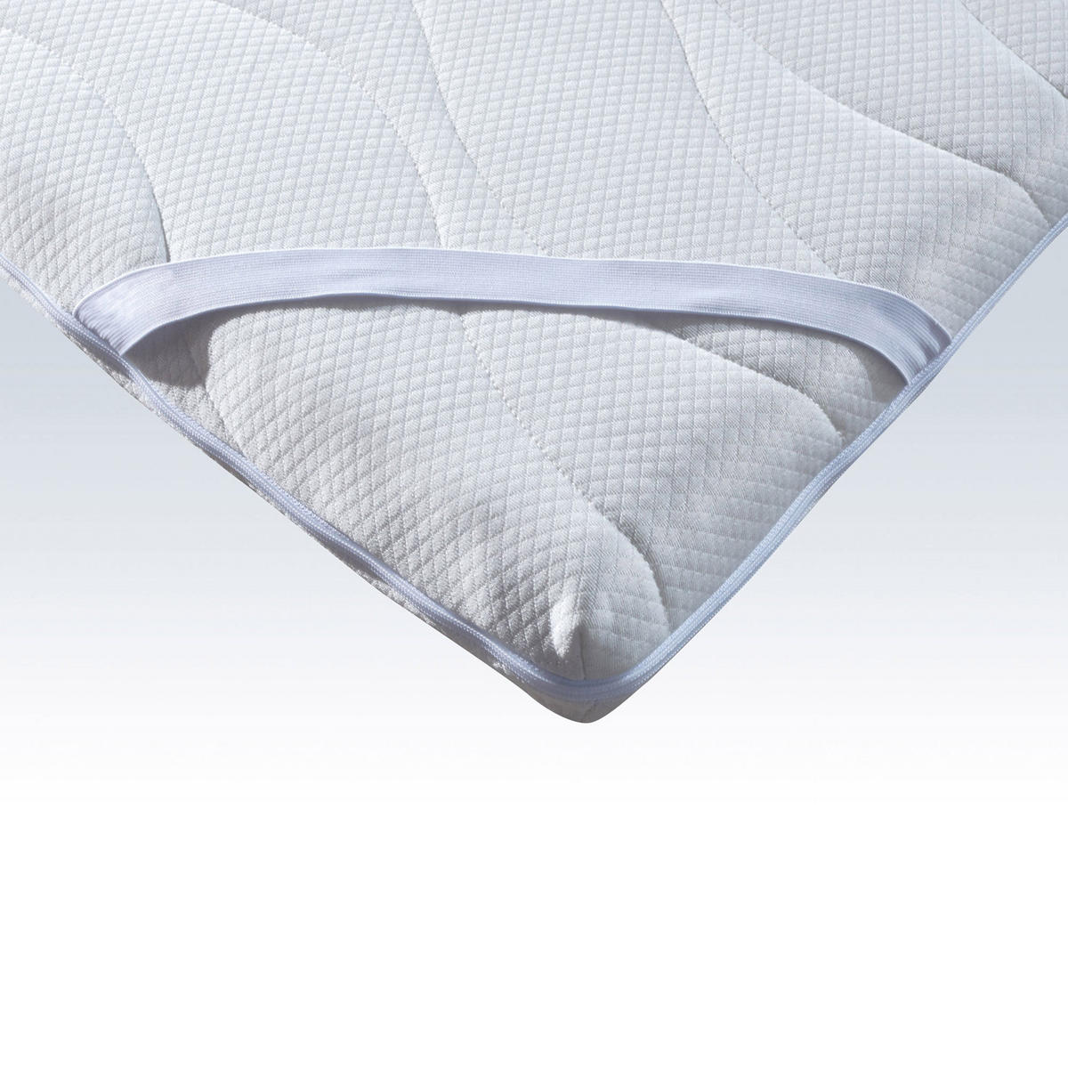 KALTSCHAUMTOPPER, abnehmbarer Bezug, Größe: 80x220 - Weiß, Textil (80/220cm) - Betten-ABC