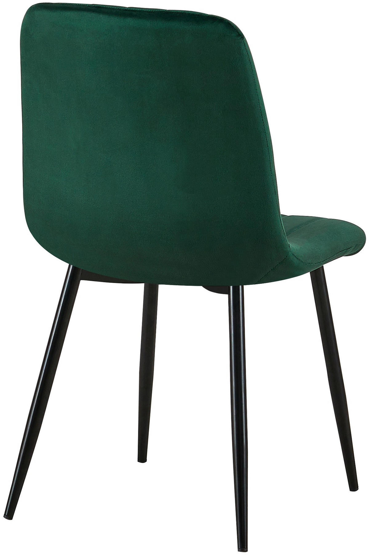 STUHL Samt Grün - Schwarz/Grün, Textil/Metall (45/88/53cm) - CLP