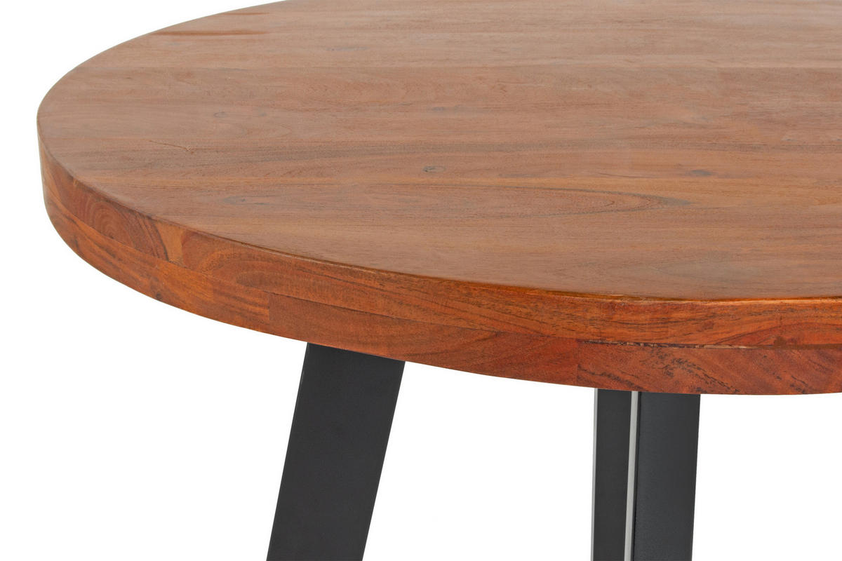 ESSTISCH SOPHIA - Schwarz/Braun, Holz/Metall (100/100/78cm) - SAM