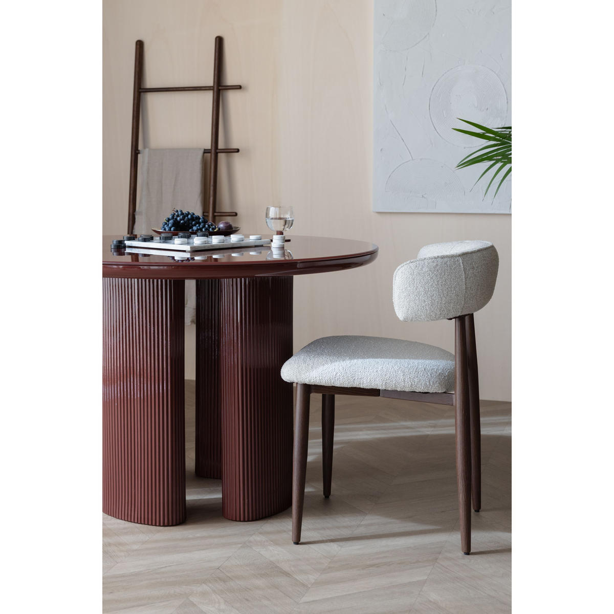 ESSZIMMERSTUHL Stanley - 2 er Set - Beige/Braun, Metall (57.5/79/48cm) - Housecraft Living