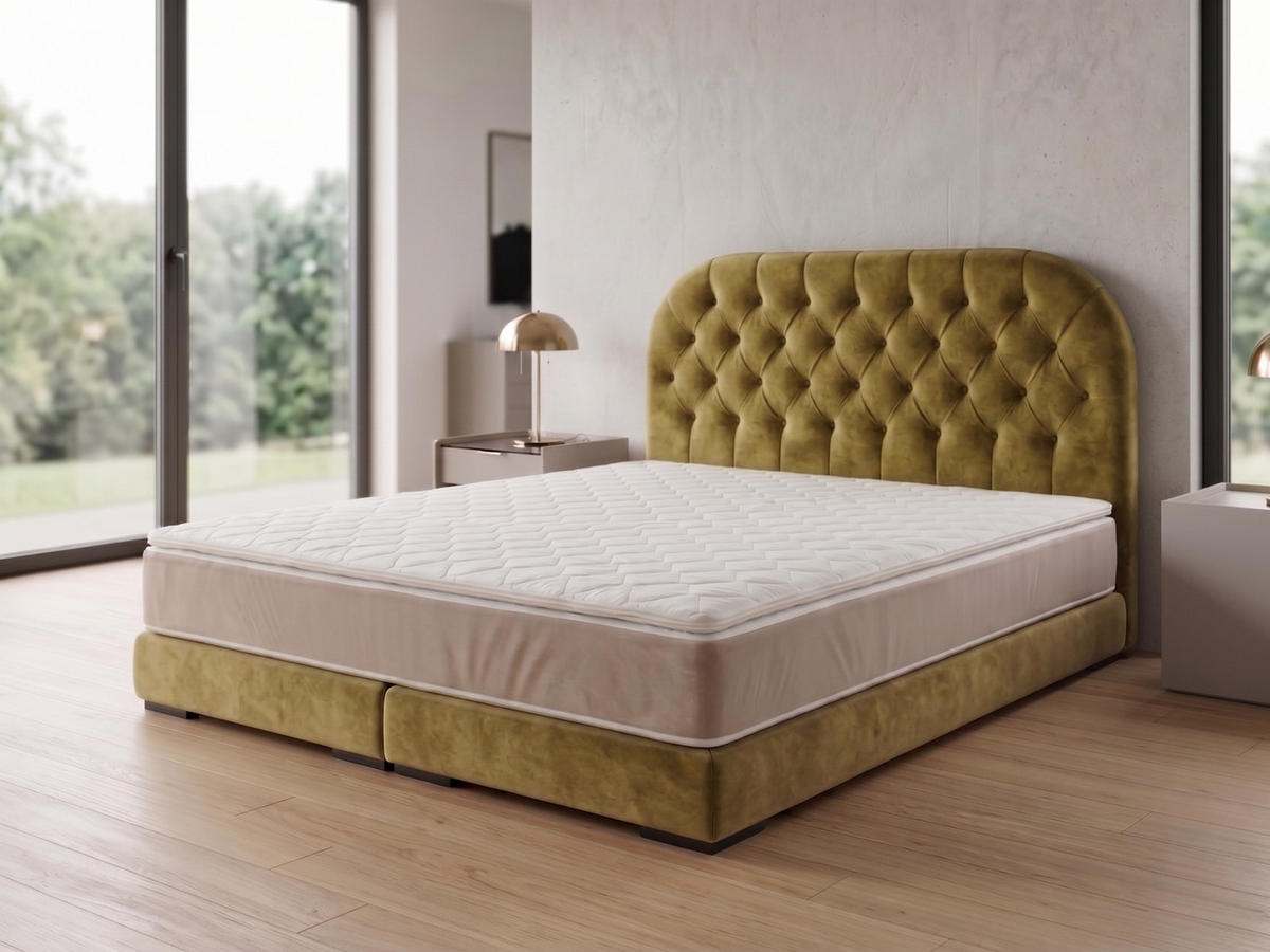 POLSTERBETT LEON4 100x 200 cm Farbe: Gelb - Gelb, Textil (100/200cm) - A&J MöbelLand