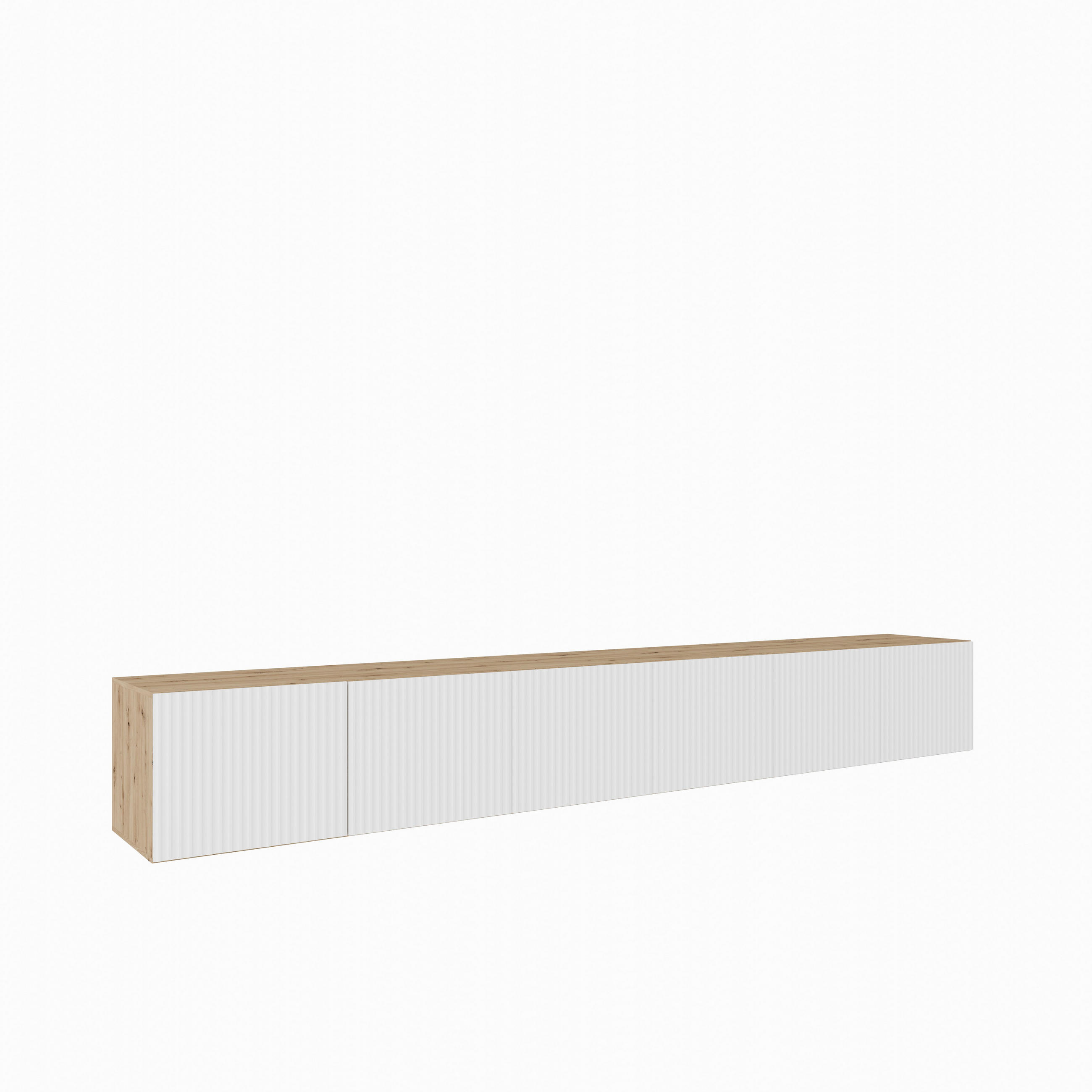 Margaret Hadas24 Tv-Schrank Eiche Artisan, Weiß 300x41x40 cm