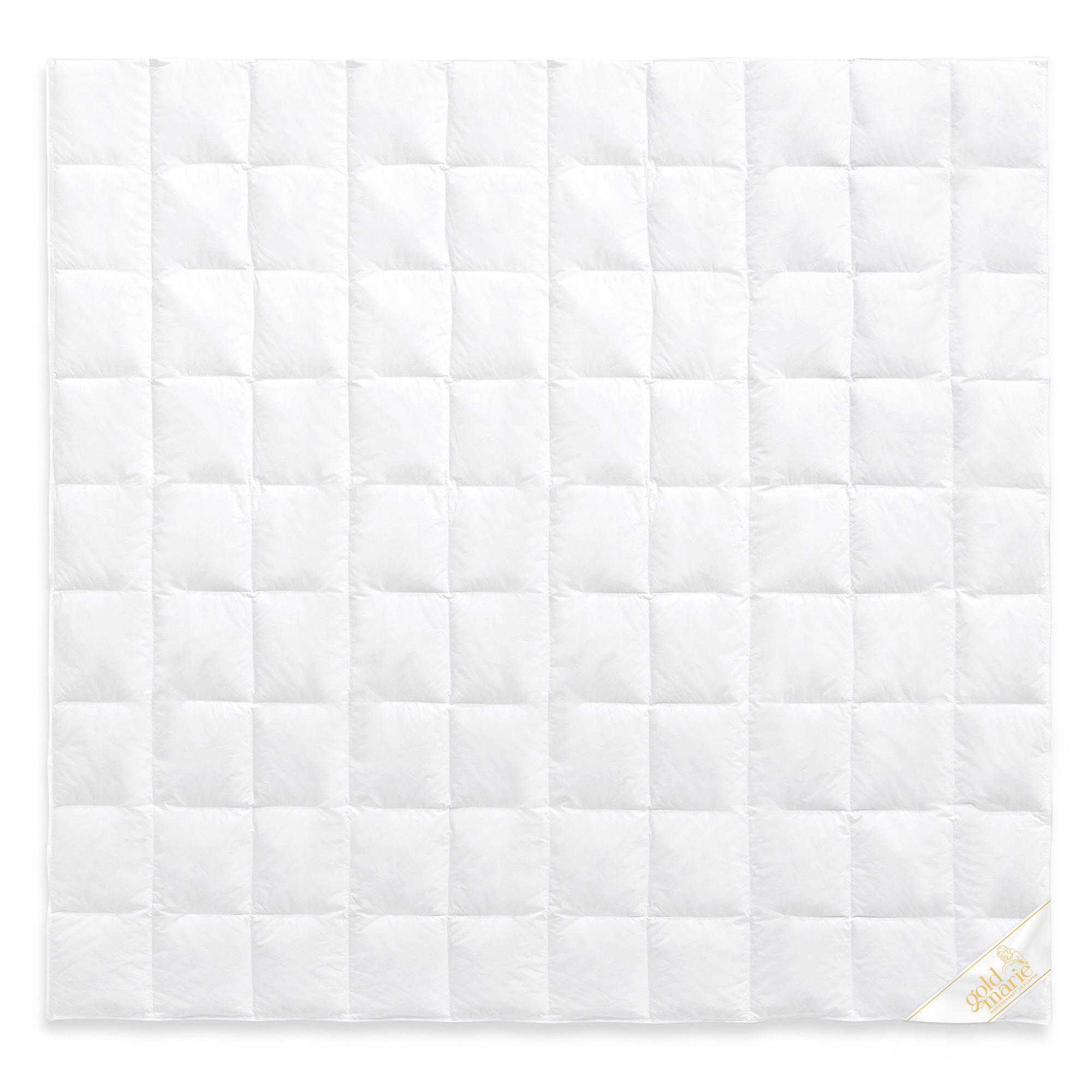 GANZJAHRESBETTDECKE GOLDIE Gänsedaunen medium - Weiß, Naturmaterialien/Textil (240/220cm) - Goldmarie 
