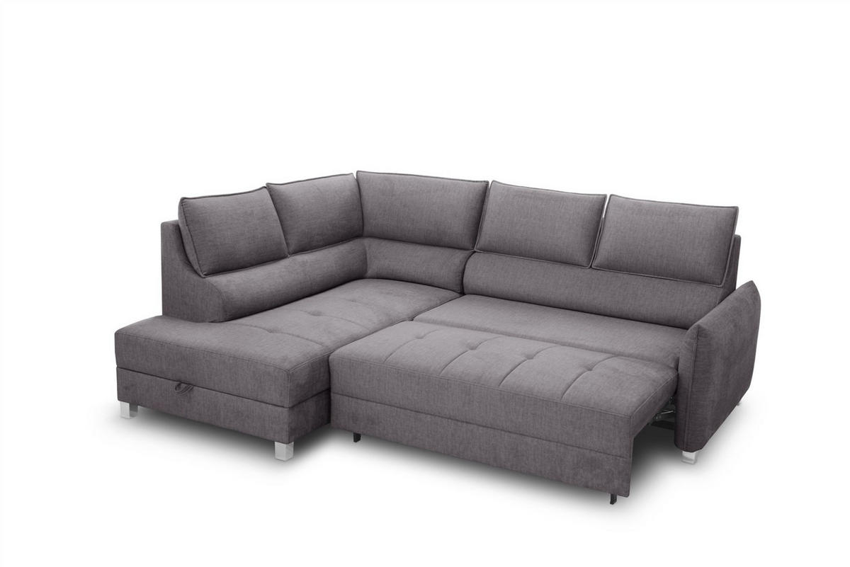 ECKSOFA Marno In Chill Me - Grau, Holzwerkstoff/Textil (200/260cm) - Fun Möbel