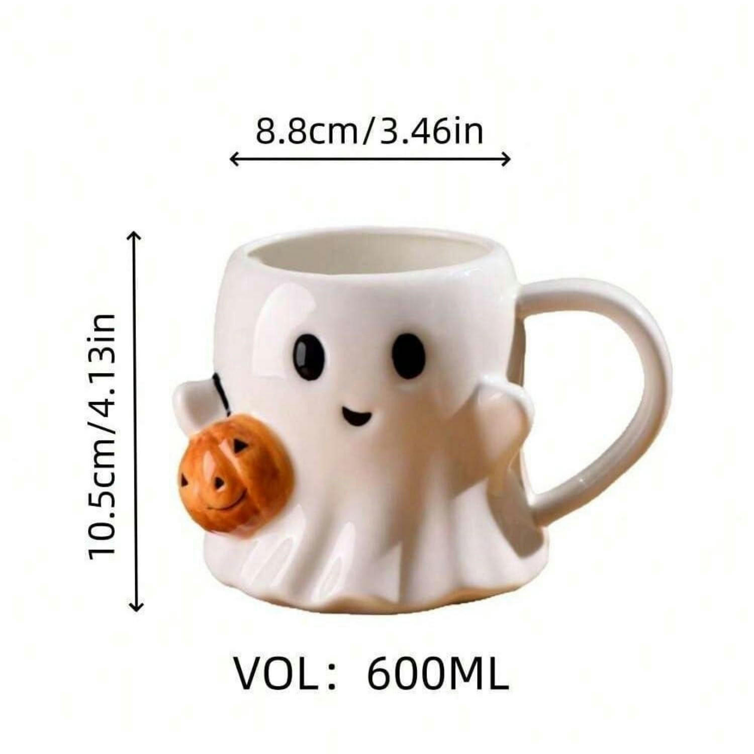 HALLOWEEN Tasse Keramik 600ml - Weiß, Keramik (0.6L)