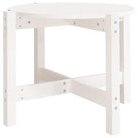 COUCHTISCH Weiß Ø 62,5x45 cm Massivholz Kiefer - Weiß, Holz (62.5/62.5/45cm) - furnicato
