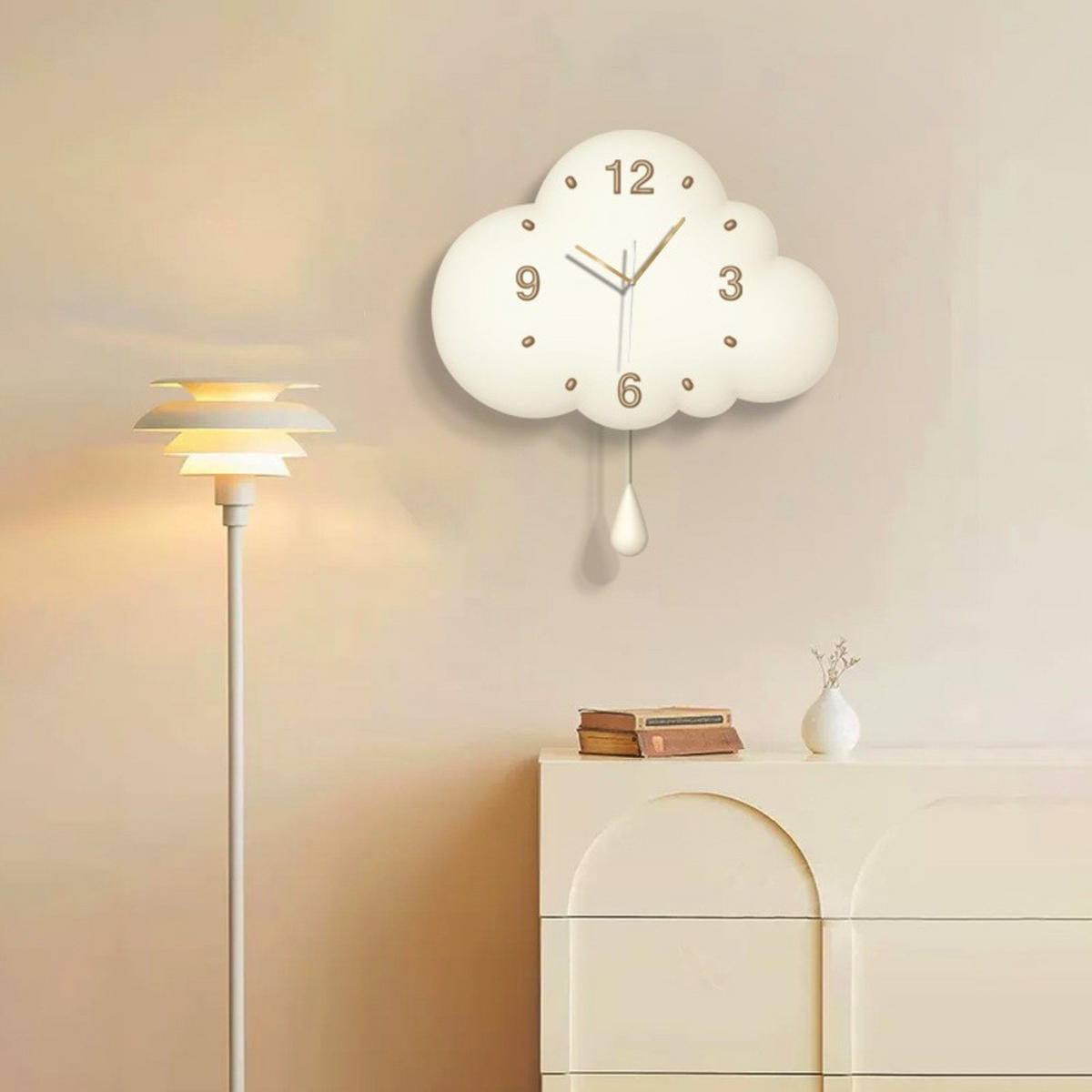 WANDUHR, Acrylmaterial, Durchmesser: 60 cm, EU-Stecker - Weiß, Kunststoff (30/6/60cm) - Weltevree