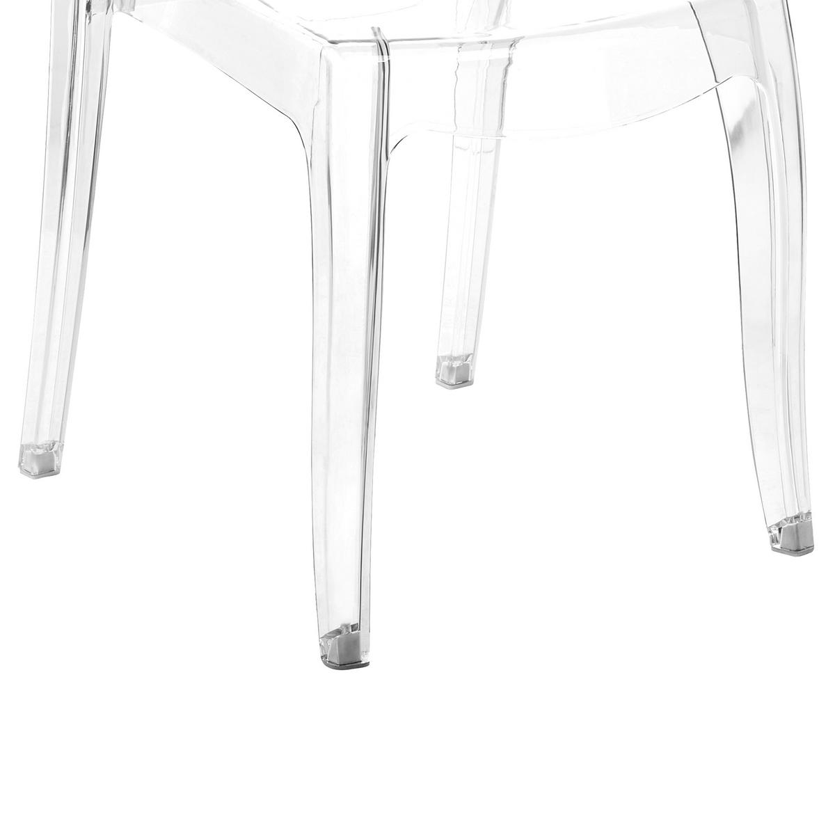 ESSZIMMERSTÜHLEN 2er-Set Kunststoff Transparent Westbridge - Transparent, Kunststoff (42/87/52cm) - Beliani