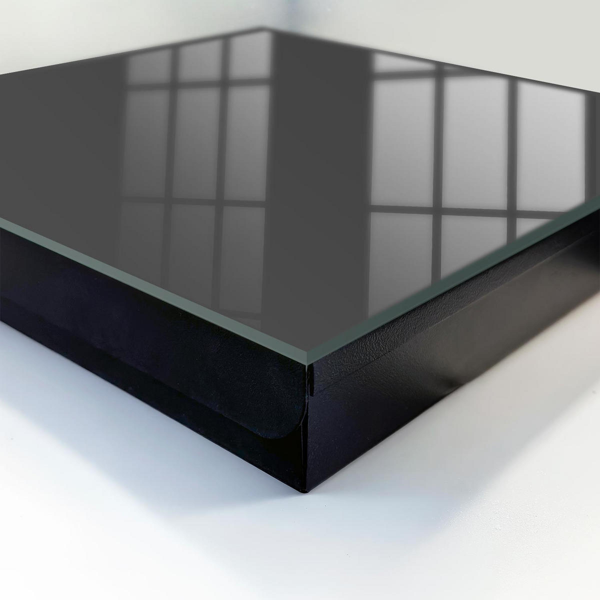 SCHLÜSSELBOX Schwarz 30x30 cm- Türöffnung nach rechts - Dunkelgrau - Grau, Metall (30/30/5cm) - TULUP