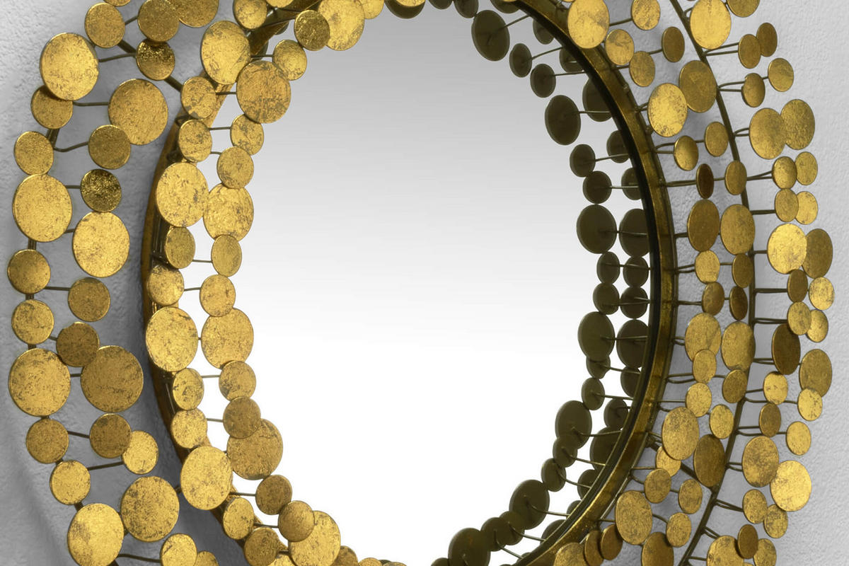 WANDSPIEGEL Gold 68/68 cm - Goldfarben, Metall (68/68/6cm) - KUNSTLOFT