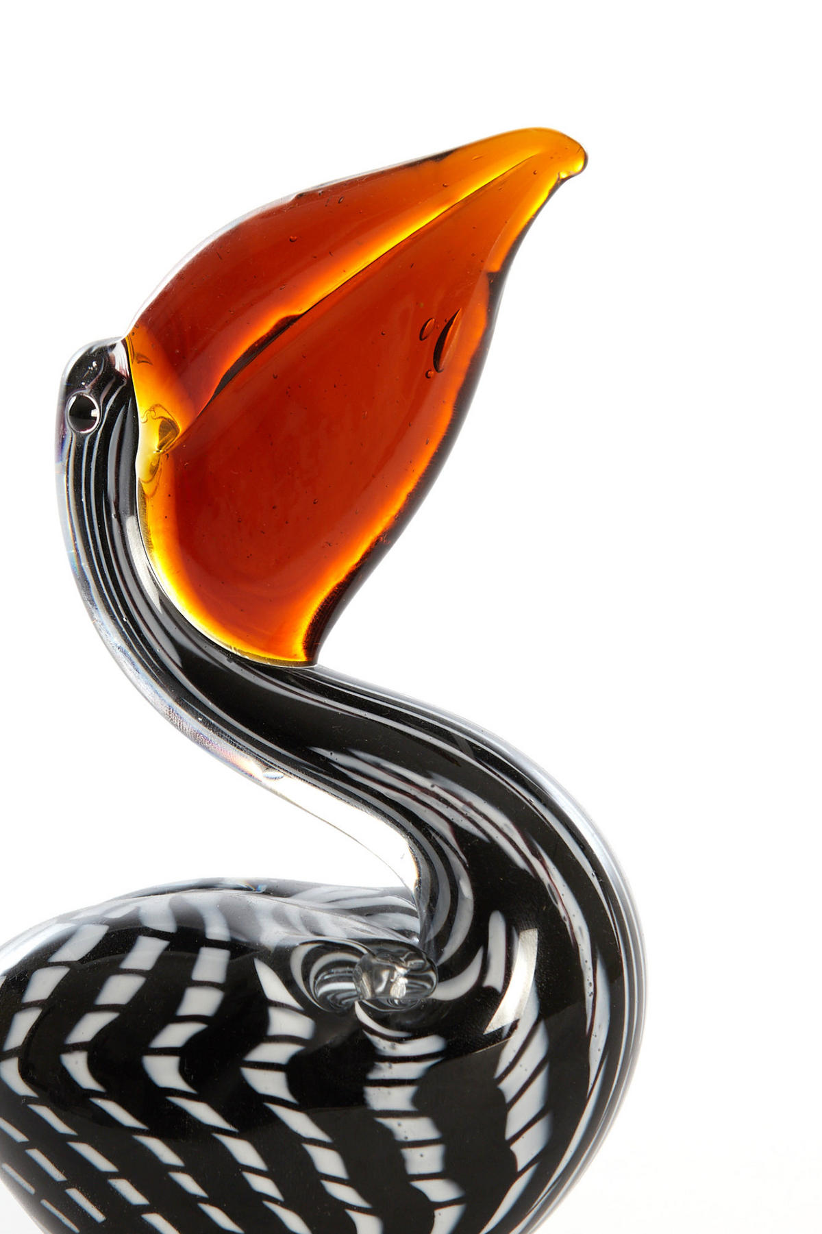 ORNAMENT Pelikan Schwarz 13/7/19 cm - Schwarz, Glas (7/19/13cm) - Light & Living