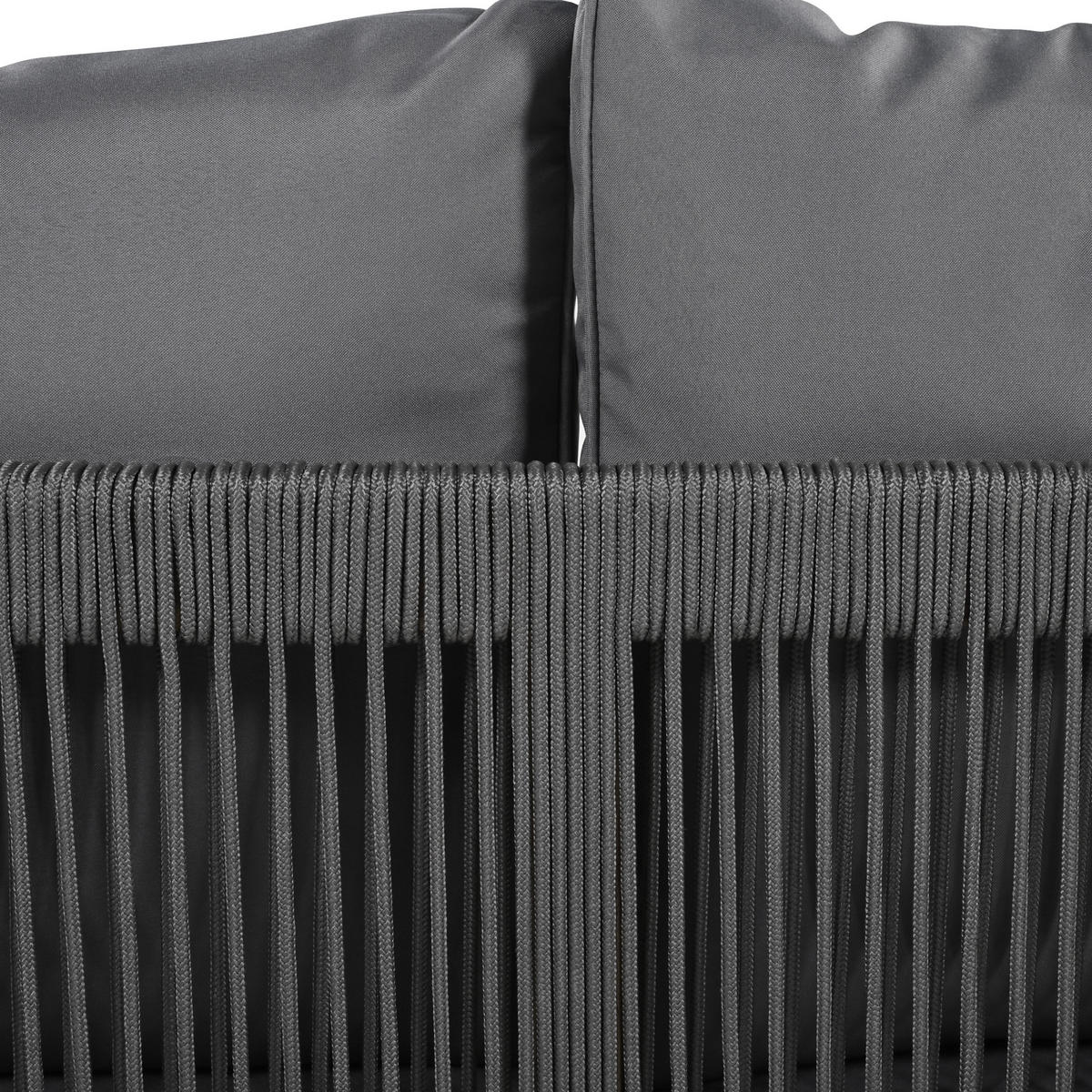 GARTENMÖBEL 240x184x64cm grau aus Akazienholz mit Polyesterbezug - Grau, Textil - Modfu