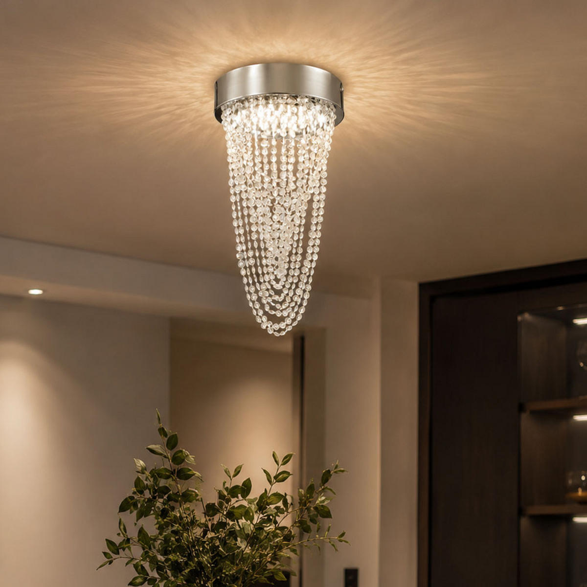 LED DECKENLEUCHTE KIRA - Klar, Metall (20/20/34cm) - Esto