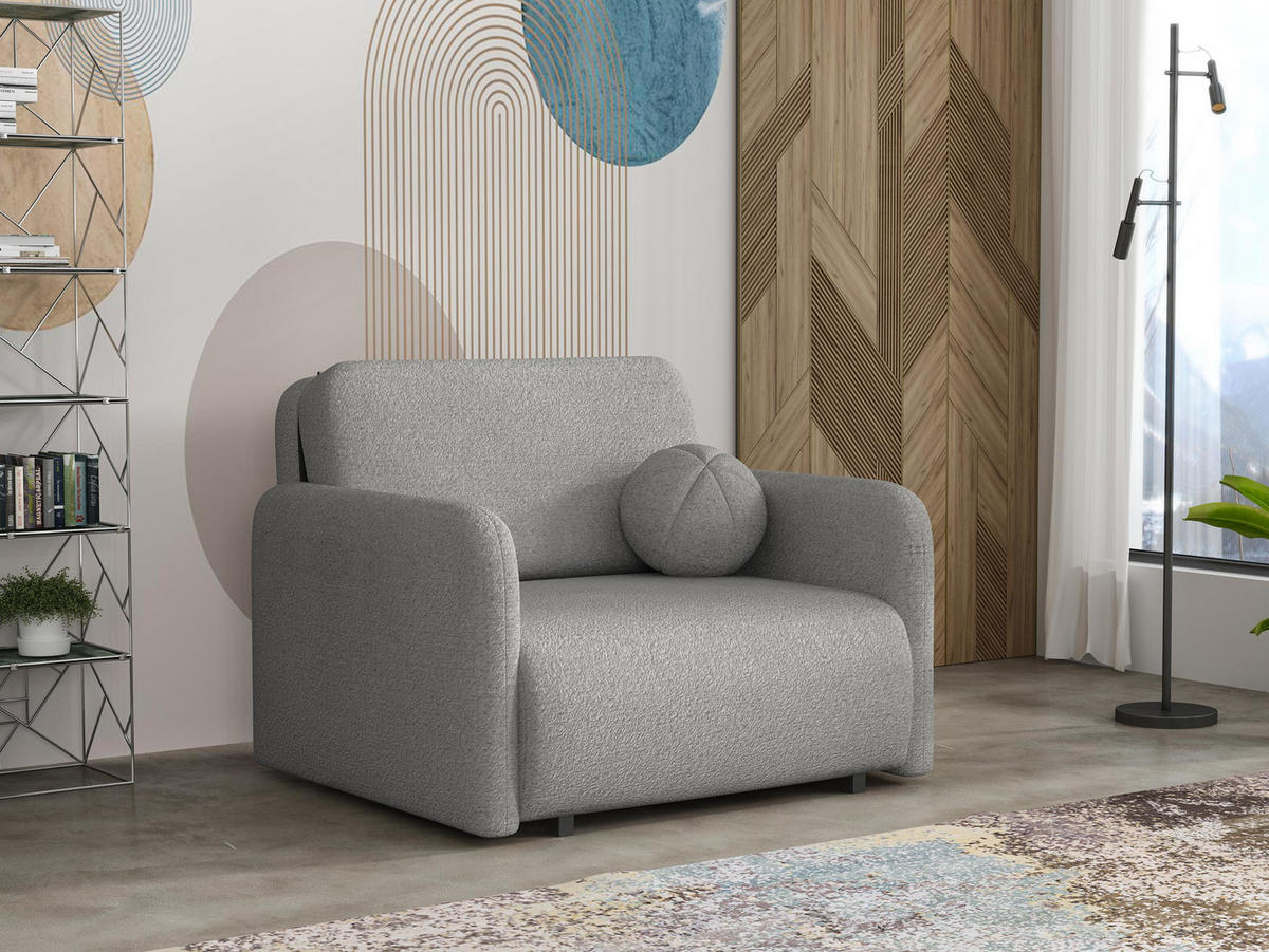 SCHLAFSOFA Viva Sun I - Schwarz/Grau, Holz/Textil (100/85/103cm) - MIRJAN24