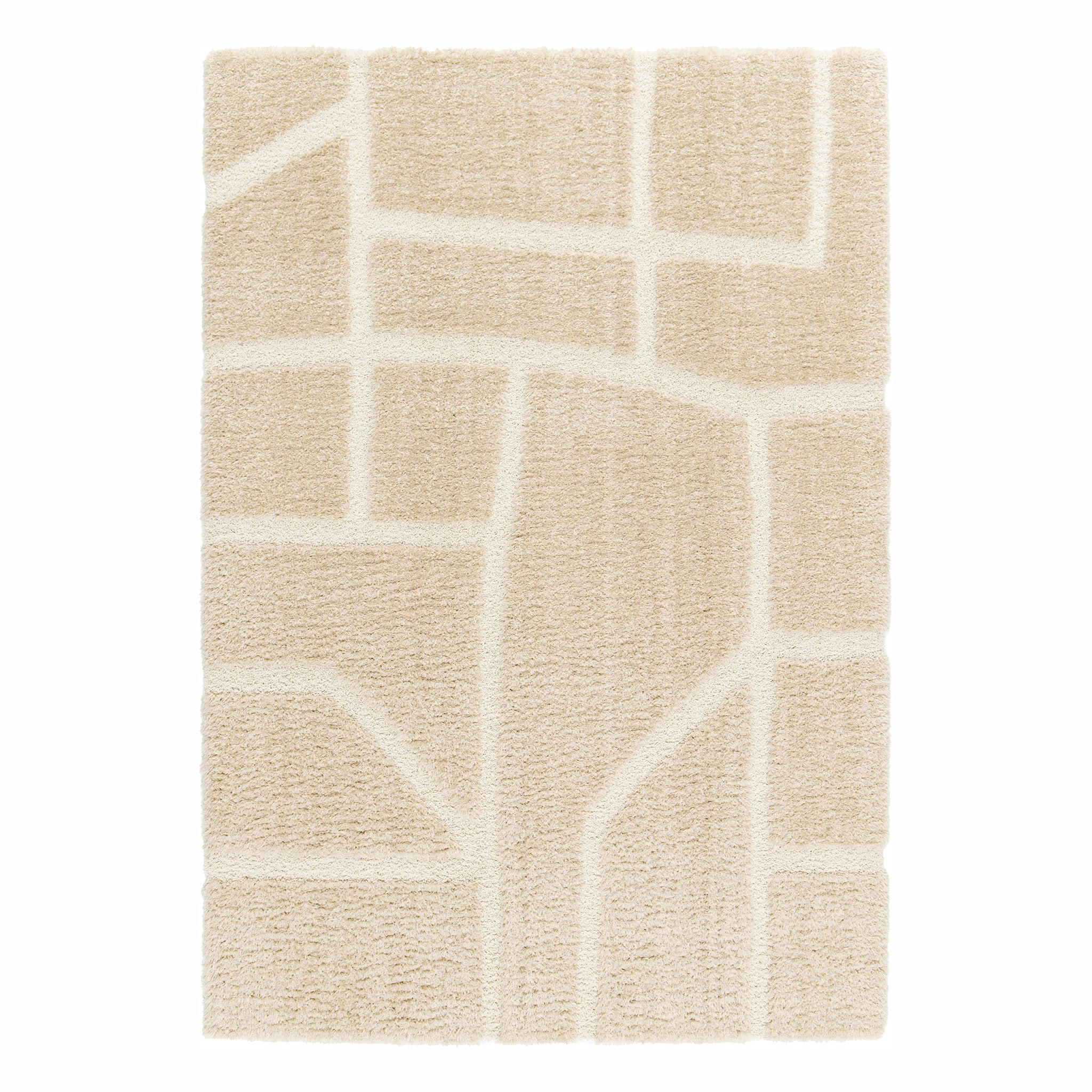 TEPPICH, Weicher, dicker mit Reliefeffekt beige - Beige, Textil (120/170cm) - AFK Living