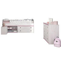 KINDERZIMMER-SET 3-tlg. Parisot Smoozy 23b Holzdekor Kiefer Weiß/Pink - Pink/Weiß, Kunststoff (100/1/200cm) - 58aufmkessel