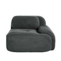 ECKSOFA 104/103/75 cm grau aus Cordstoff modular und montagefrei - Grau, Textil (103/104cm) - OKWISH