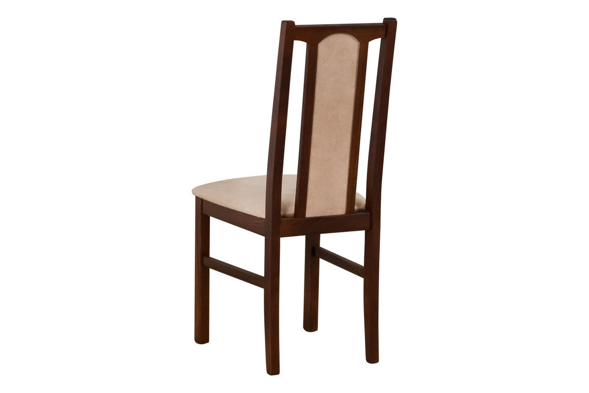 STUHL KOLGA (4er Set) - Beige/Walnussfarben, Holz (43/94/40cm) - Leaf Design