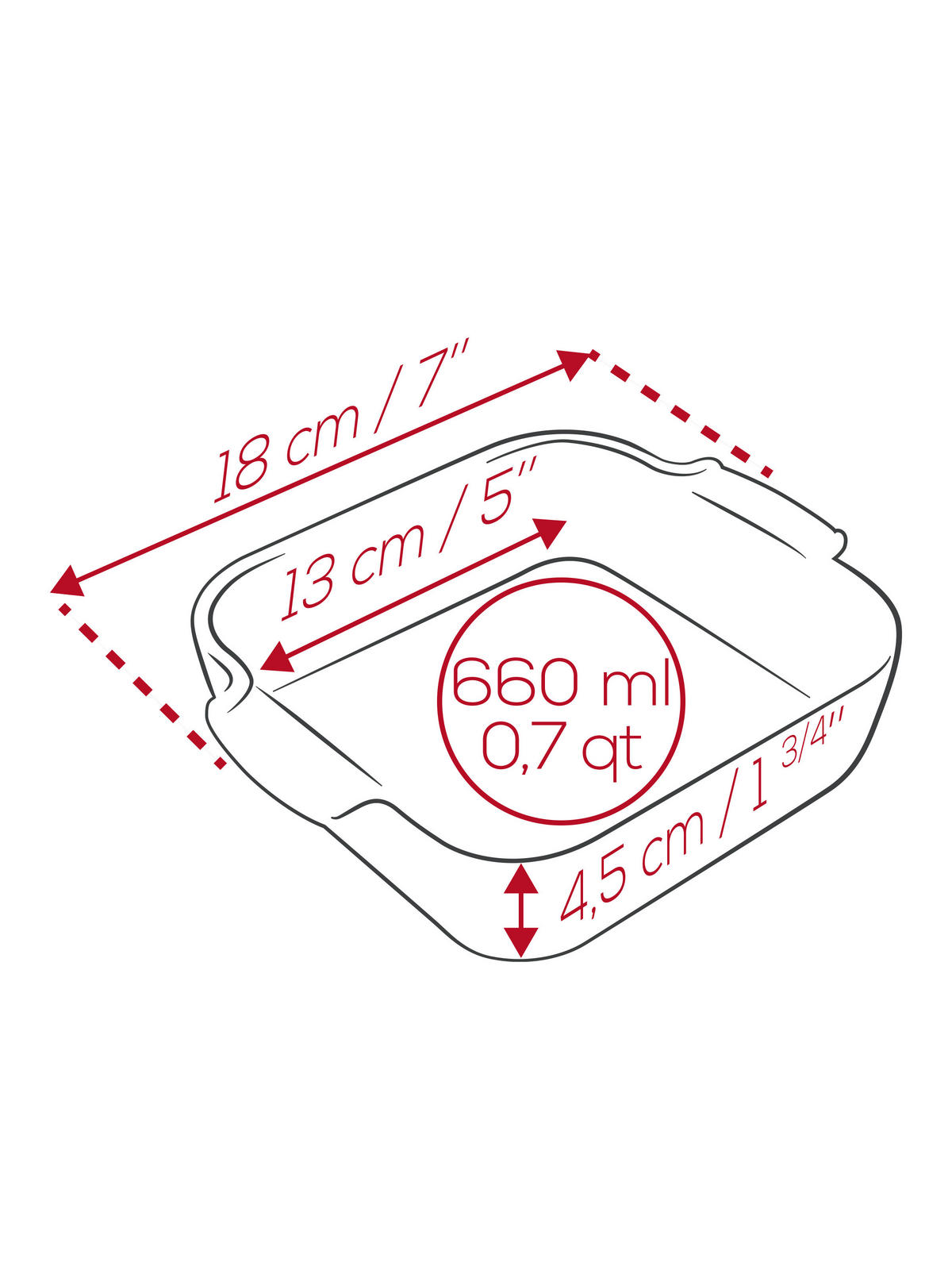 AUFLAUFFORM Keramik Appolia 18cm Quadratisch Schiefergrau Spülmaschinenfest - Grau, Keramik (14/18/5.1cm) - PEUGEOT