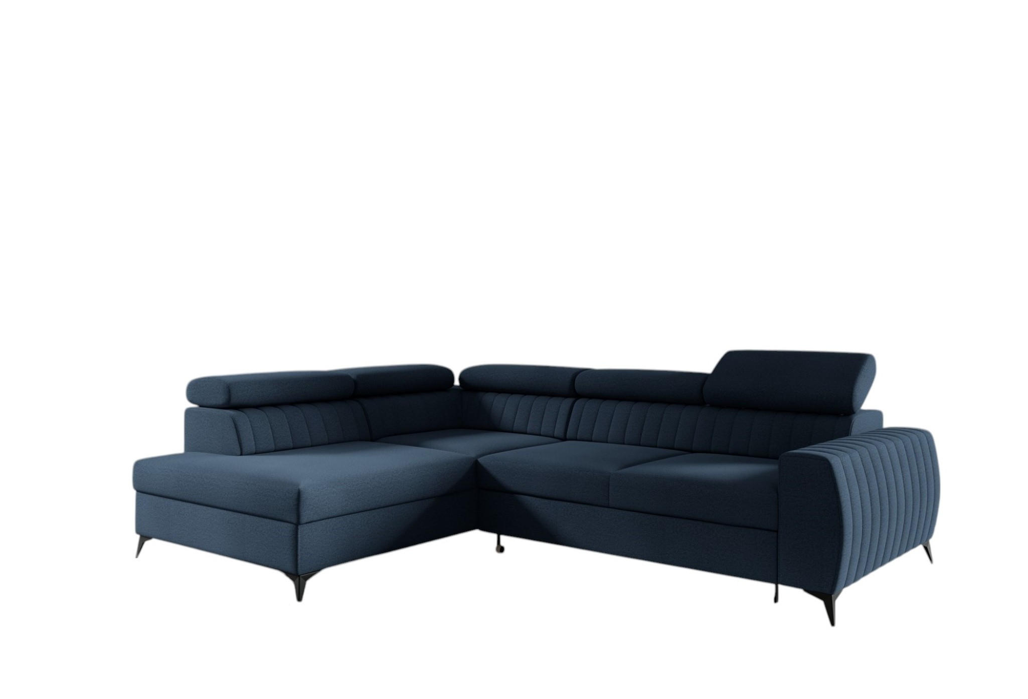ECKSOFA Toronto - Blau, Holzwerkstoff/Textil (270/200cm) - Fun Möbel