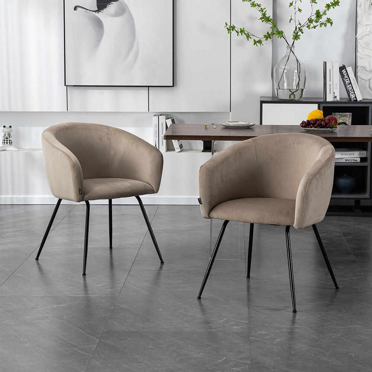 ESSZIMMERSTUHL ARIA - Menge: 1 - Beige, Kunststoff (58/75/57cm) - Home Deluxe