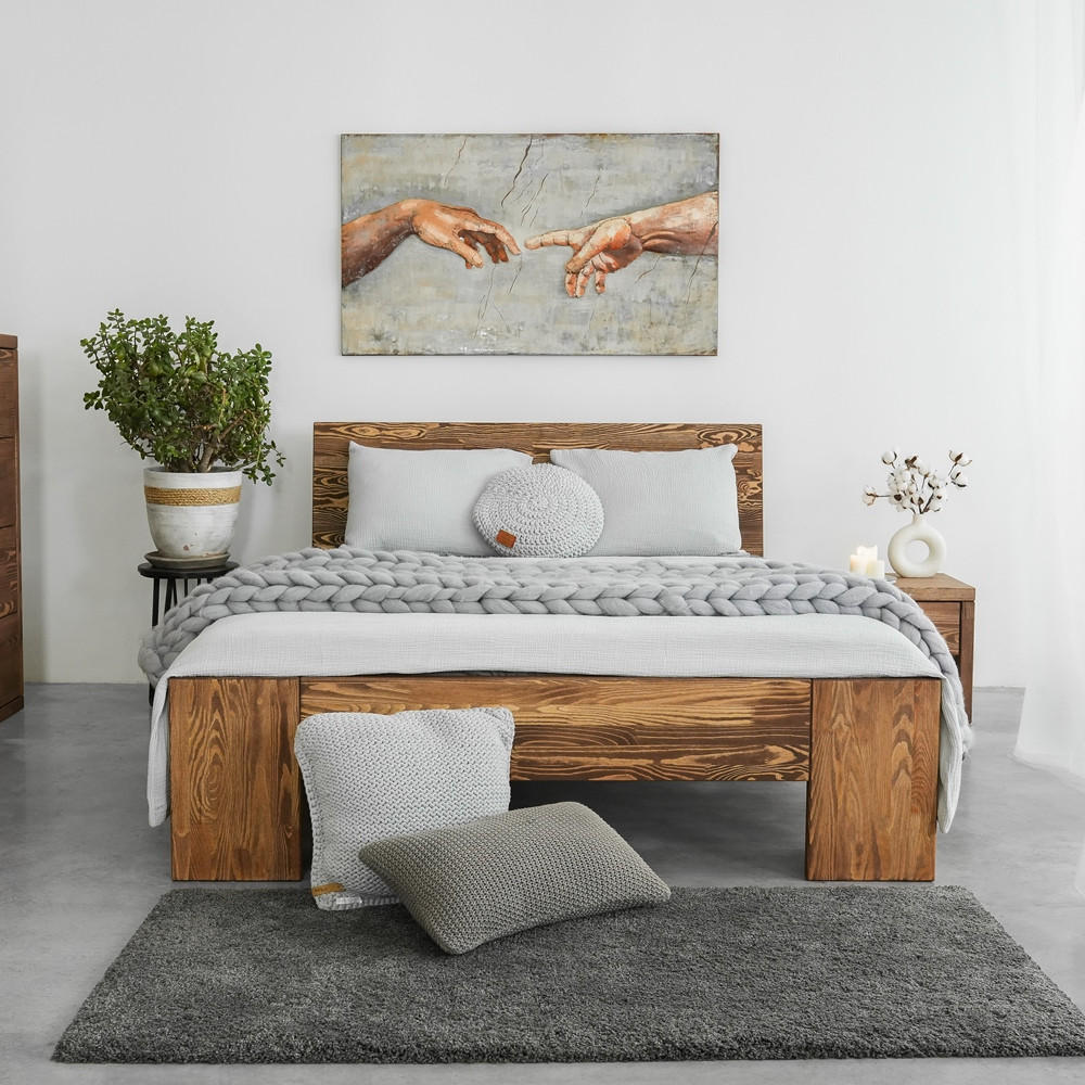 BETT aus Massivholz MARIKA II - Dunkelbraun, Holz (140/200cm) - Seart
