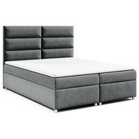 BOXBETT mit Bettkasten Trinity K-4 Bonellfederkern - Graphitfarben, Holz/Holzwerkstoff (200/200cm) - Best For Home