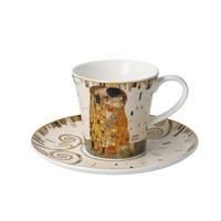 KÜNSTLERTASSE Gustav Klimt - Der Kuss, Fine Bone China, Bunt, 150 ml - Multicolor, Keramik (0.15L) - Goebel