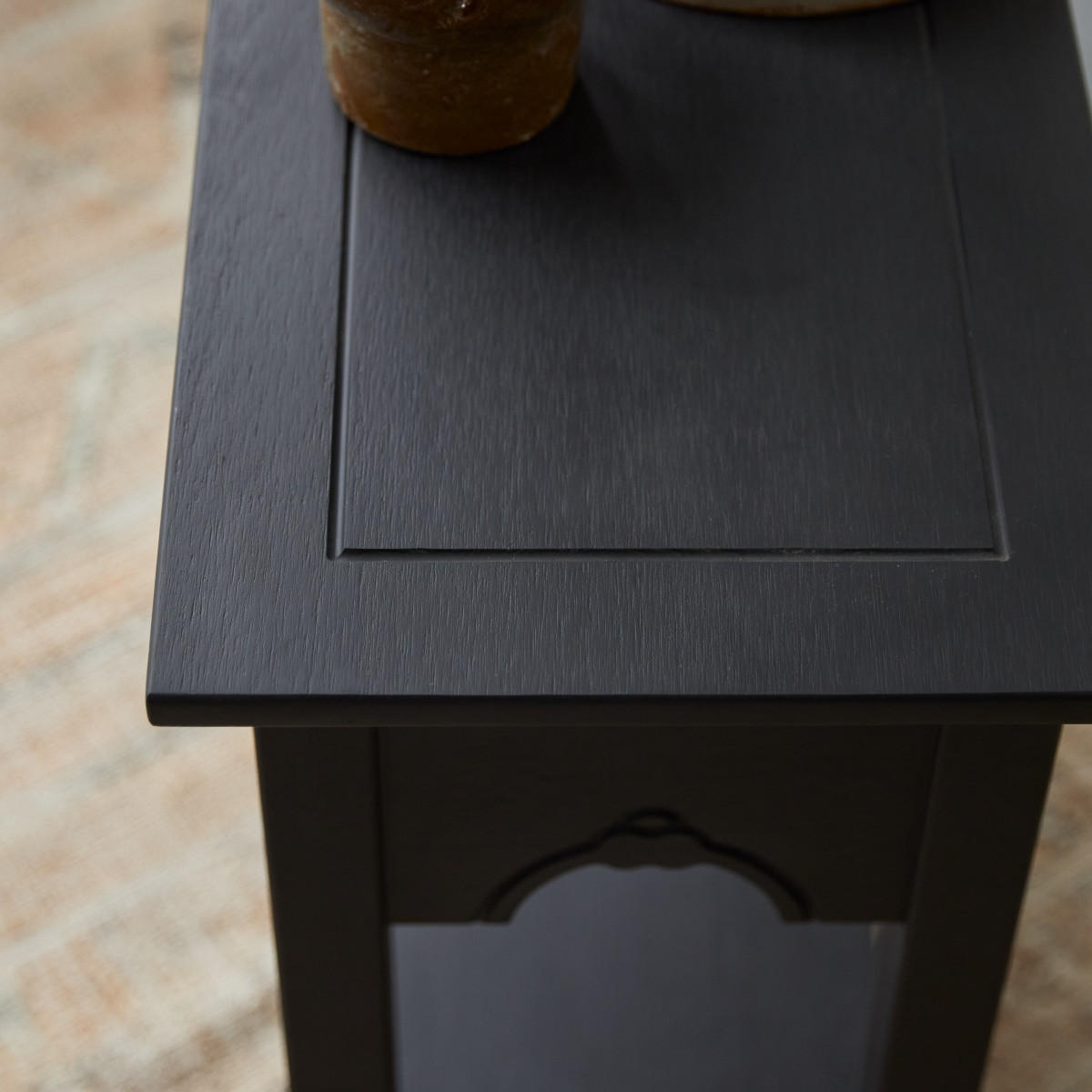 KONSOLENTISCH Thaki Black Schwarz aus Pinie - Schwarz, Holz (35/120/80cm) - Tikamoon