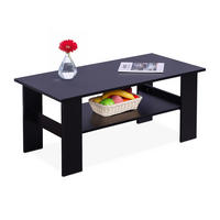 COUCHTISCH - Schwarz, Holzwerkstoff (50/100/43.5cm) - Relaxdays