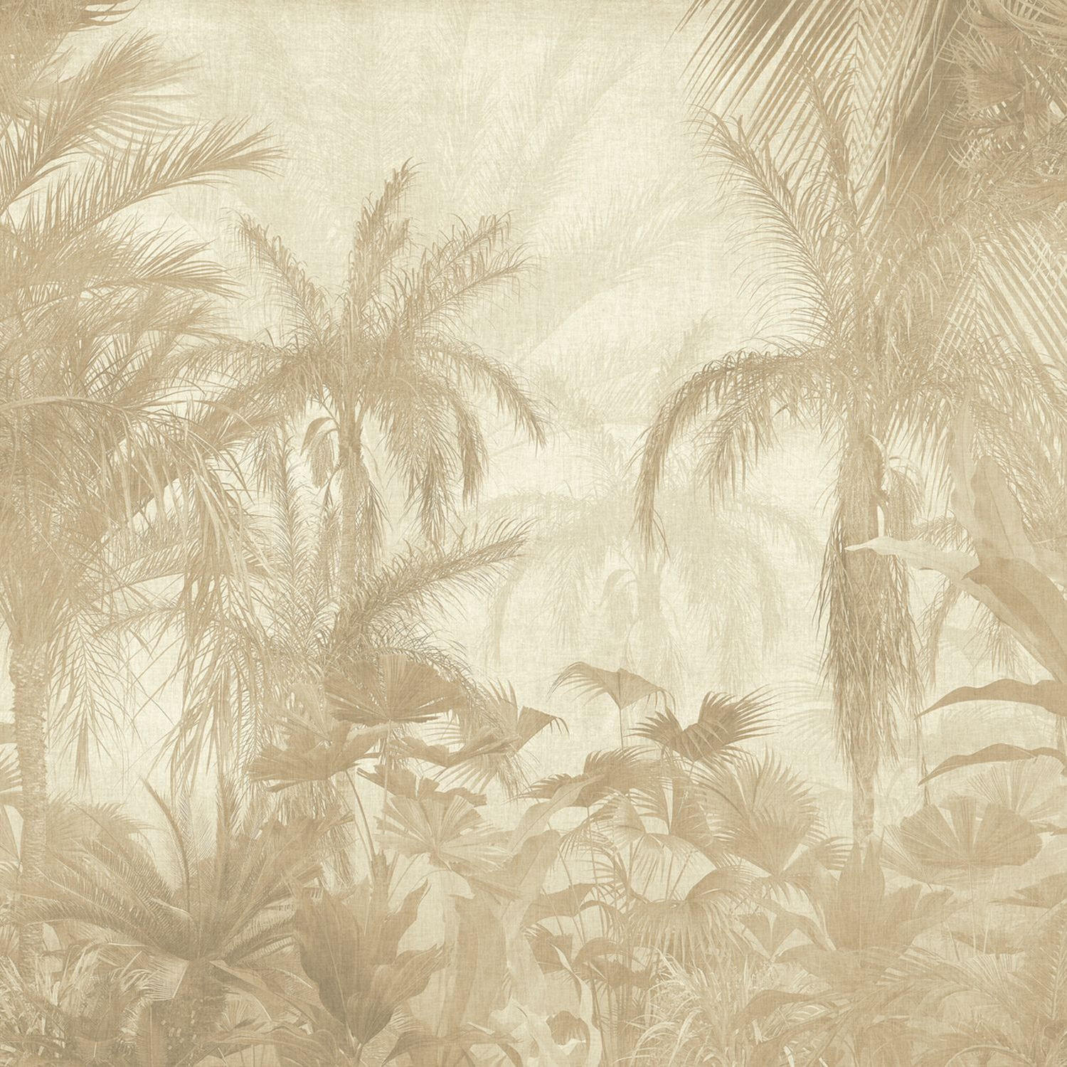 FOTOTAPETE Dschungelmuster 424 x 280 cm - Braun, Papier (424/280cm) - Sanders & Sanders