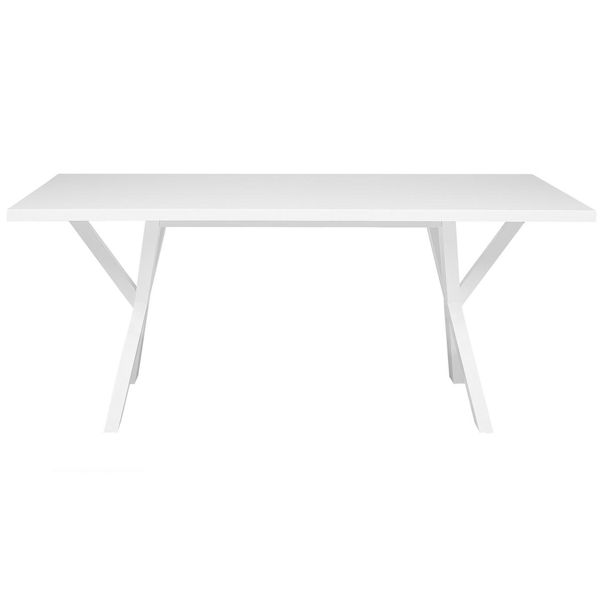 ESSTISCH 180/100/76 cm Weiß Rechteckig Lisala - Weiß, Holzwerkstoff (180/100/76cm) - Beliani